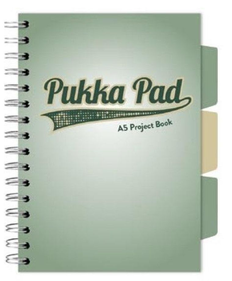 Pukka Pads, kołozeszyt, A5, Project Book, Sage, zielony, 1 szt.