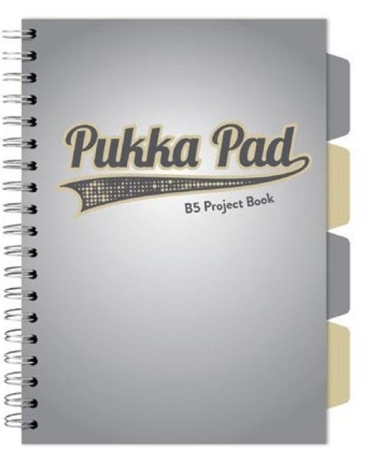 Pukka Pads, kołozeszyt, B5, Project Book, Design, szary, 1 szt.