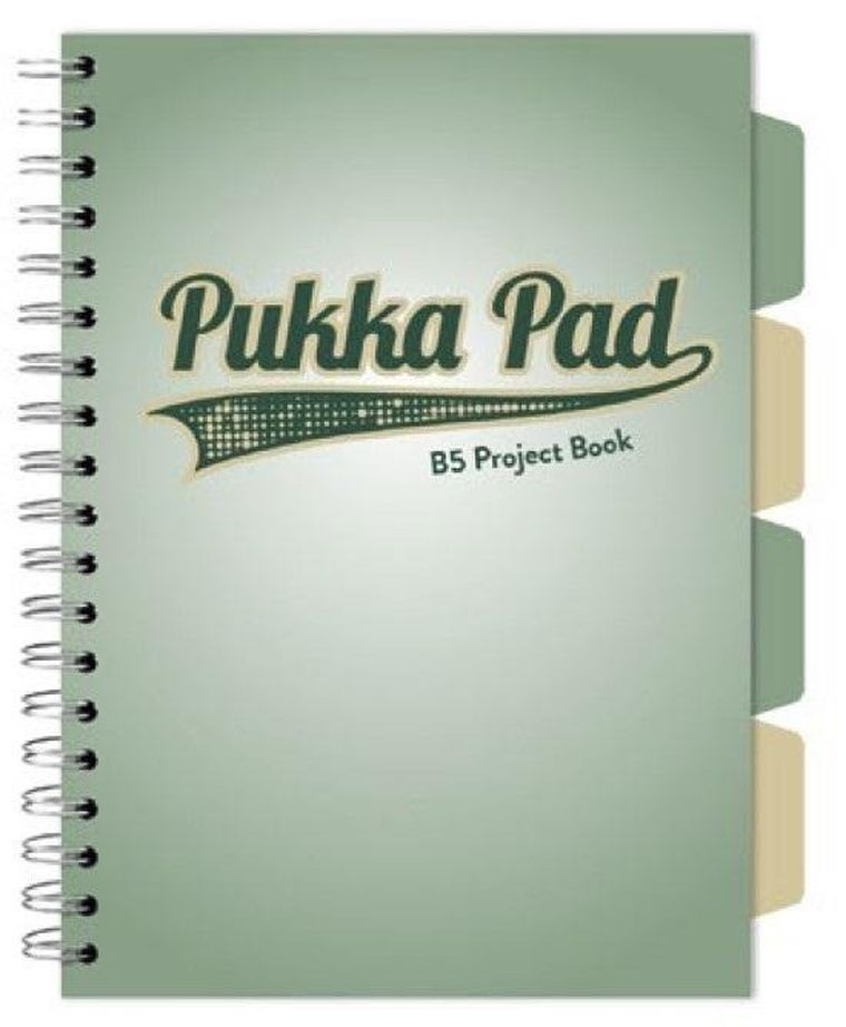 Pukka Pads, kołozeszyt, B5, Project Book, Sage, zielony, 1 szt.