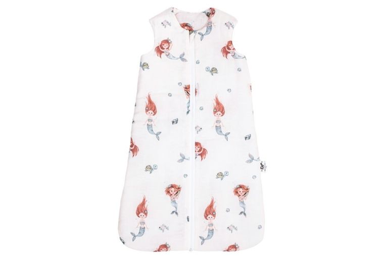 Pulp, Bamboo, Syrenki, śpiworek letni do spania, bawełna muślinowa, TOG 1.0, 0-6 m