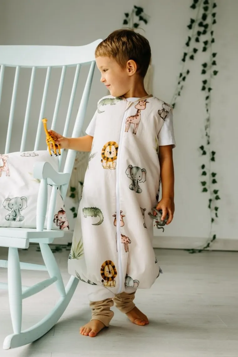 Pulp, Bamboo, Zoo, śpiworek ocieplany z nogawkami, beżowy, TOG 1.75