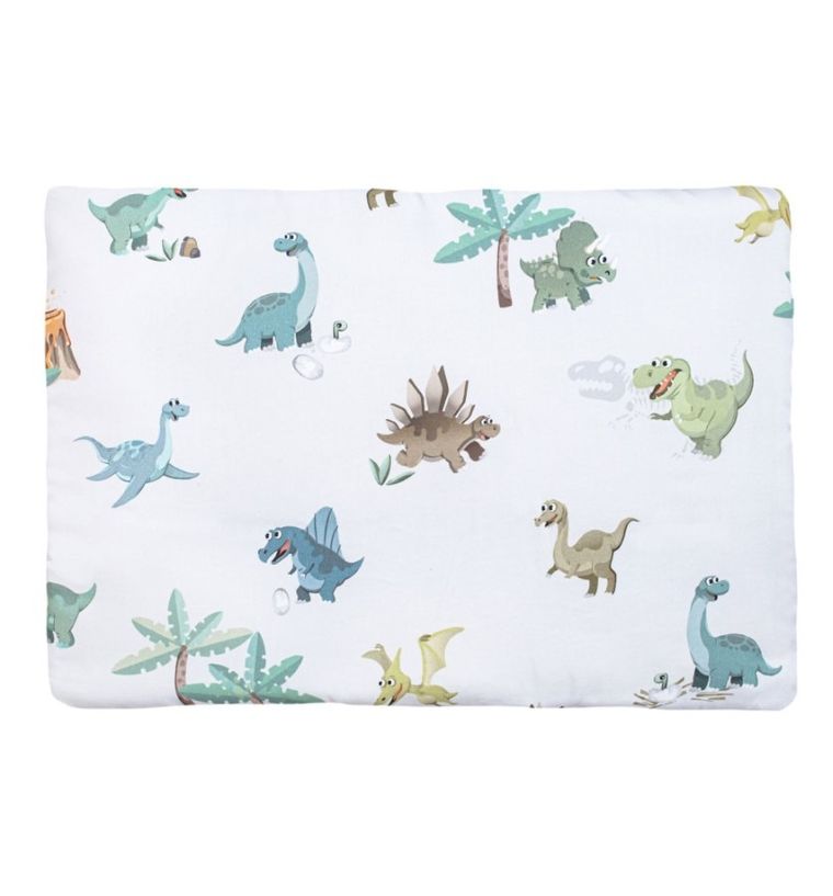 Pulp, Dinozaury, płaska poduszka dla dzieci i niemowląt, bawełniana, 40-58 cm