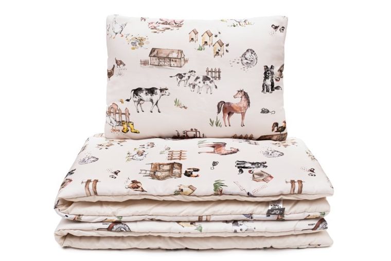 Pulp, Farma, 2-częściowy komplet pościeli bawełnianej z wypełnieniem, 100-135 cm