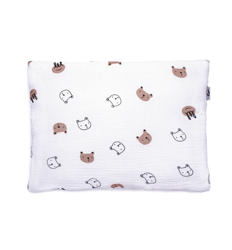 Pulp, Misiaczki, poduszka muślinowa, gładka, 35-45 cm