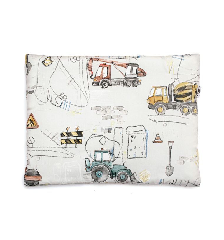 Pulp, Plac Budowy, płaska poduszka bawełniana dla dzieci, 35-45 cm