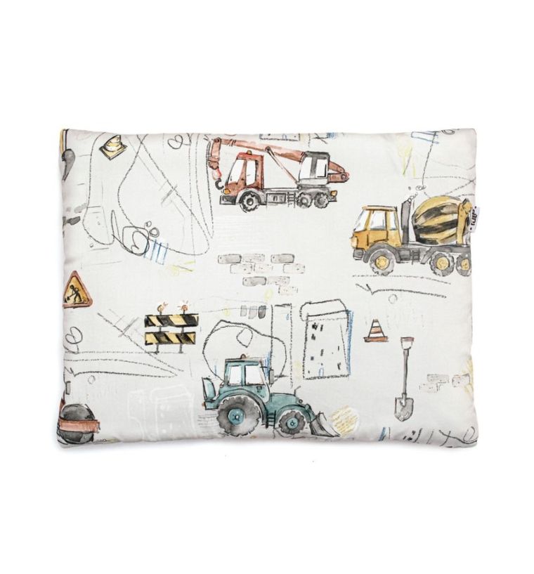 Pulp, Plac Budowy, płaska poduszka bawełniana dla dzieci, 40-58 cm