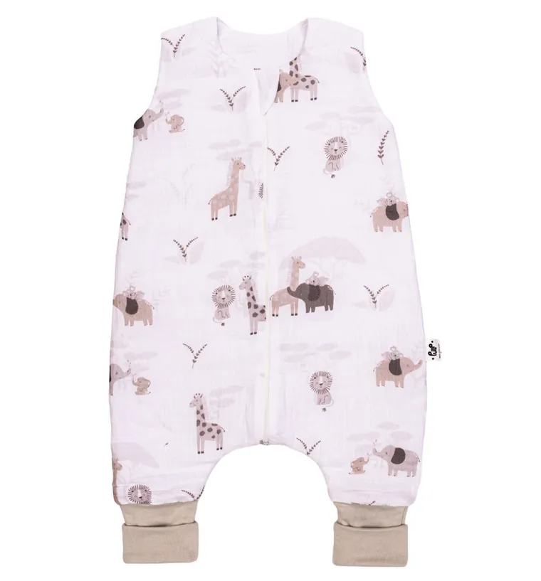 Pulp, Safari, śpiworek letni ze skarpetkami, muślin, TOG 0.5, 1-2.5 l