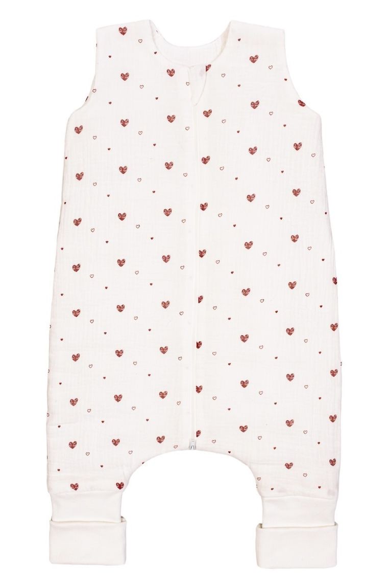 Pulp, Serduszka, śpiworek muślinowy z nogawkami, całoroczny, TOG  1.5, 1-2.5 l