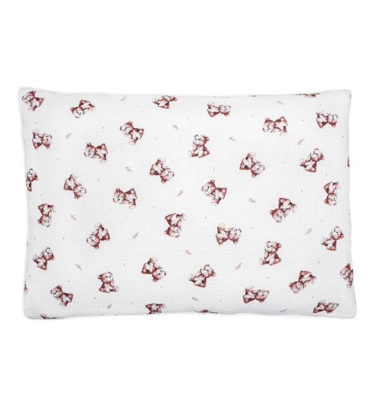 Pulp, Zamyślony Miś, poduszka muślinowa, 35-45 cm