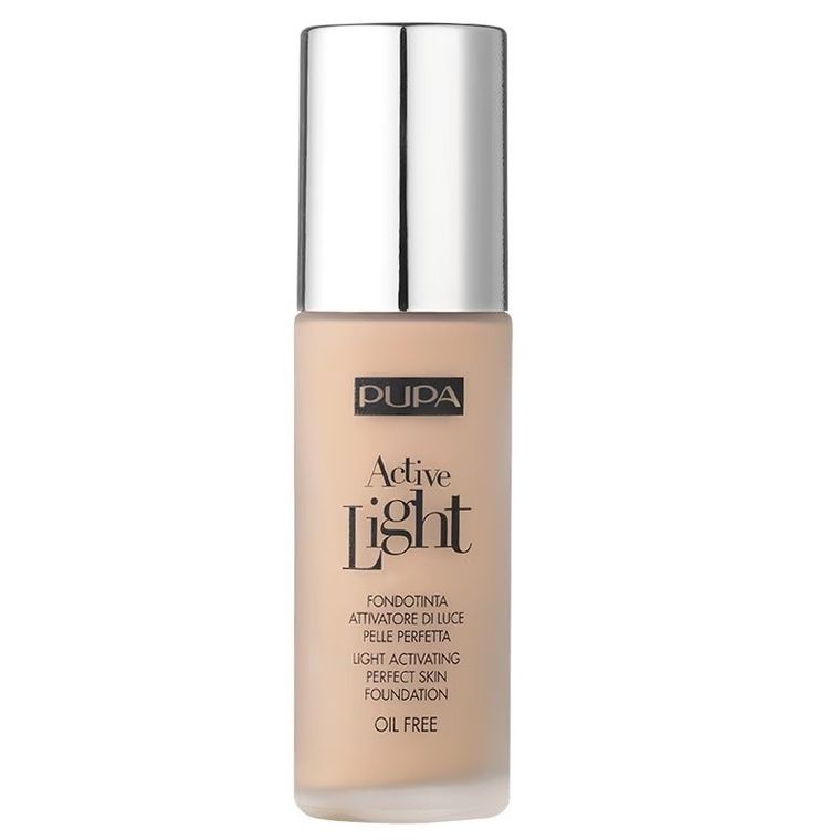 Pupa Milano, Active Light Perfect Skin Foundation SPF10, beztłuszczowy podkład do twarzy, 040 Sand, 30 ml