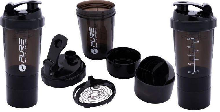 Pure 2 Improve, bidon fitness, shaker, black, 500 ml