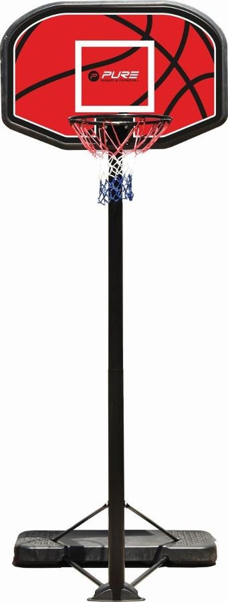 Pure 2 Improve, zestaw regulowany do koszykówki, czarny, 190-304 cm