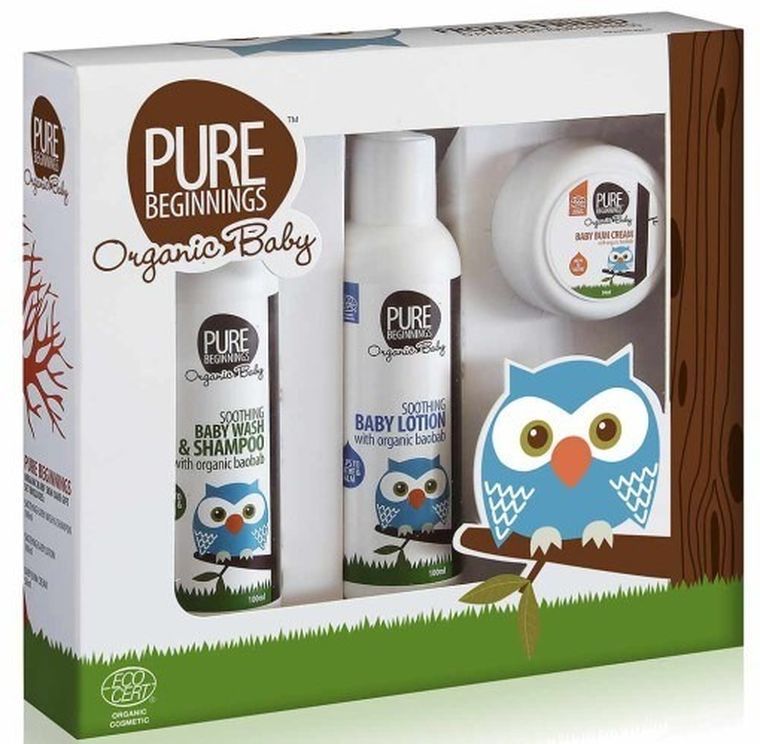Pure Beginnings, Organic Baby, zestaw "Podstawa pielęgnacji Malucha", 3szt.