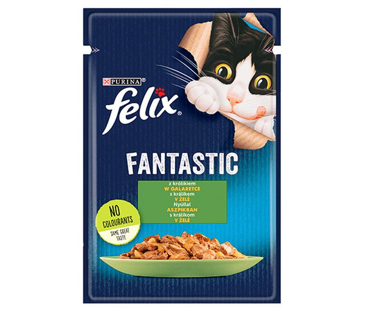 Purina, Felix, Fantastic, karma mokra dla kota, królik, 85 g