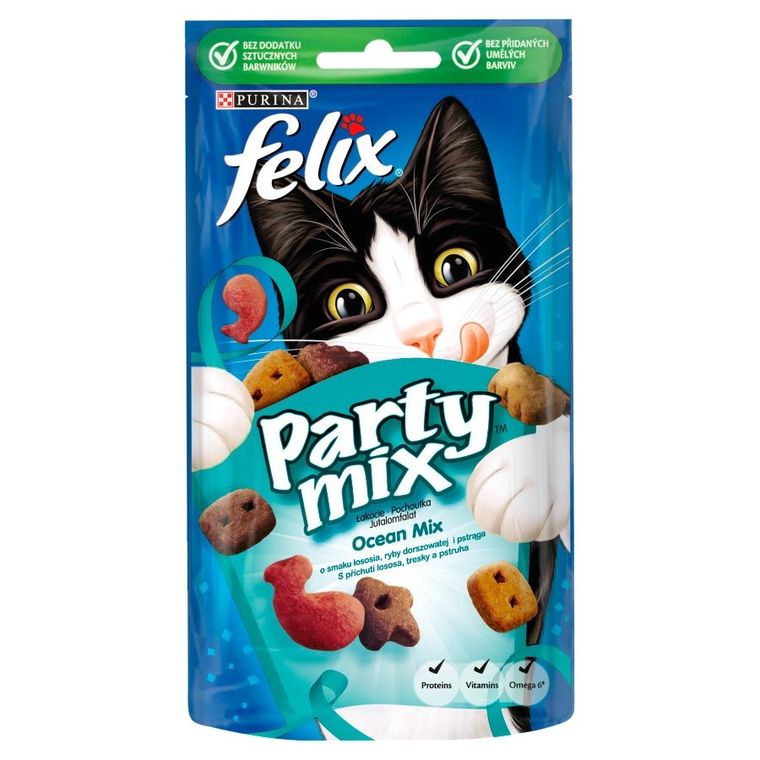 Purina, Felix Party, Ocean, karma dla dorosłych kotów, 60g