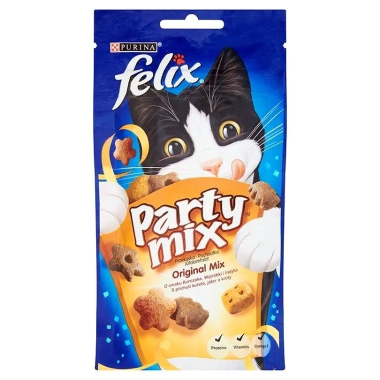 Purina, Felix Party, Original Mix, karma dla dorosłych kotów, 60g