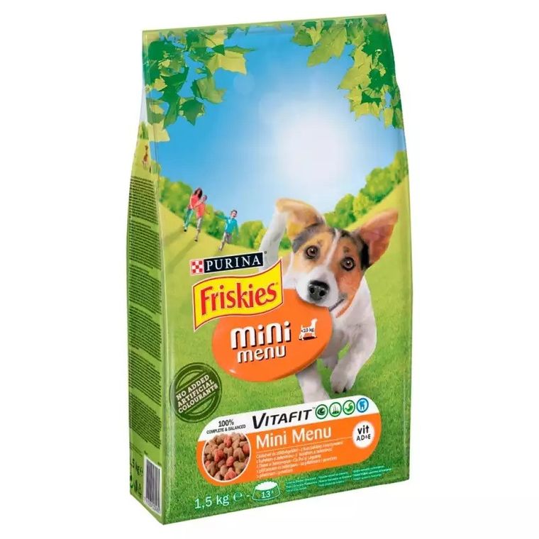 Purina, Friskies Mini Menu, karma sucha dla psa, kurczak, warzywa, 1,5kg