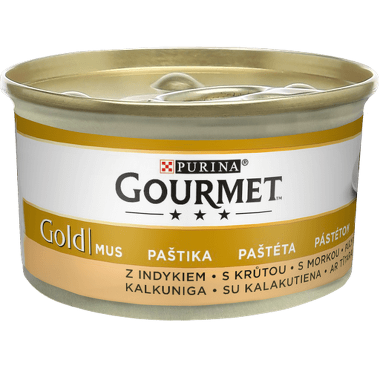 Purina, Gourmet Gold, karma dla dorosłego kota, mus z indykiem, 85g