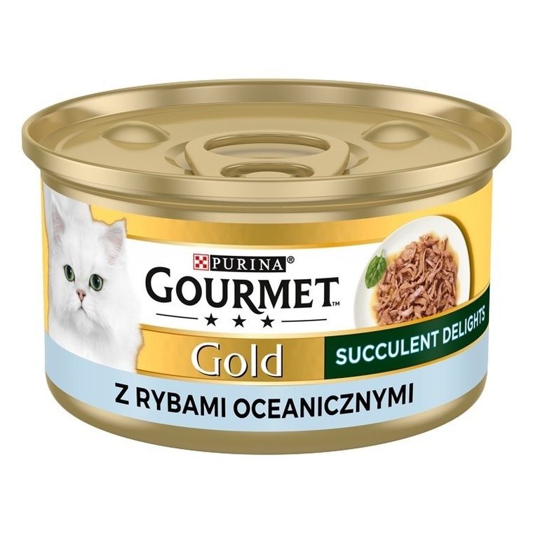 Purina, Gourmet, Gold, Succulent, Ryba Oceaniczna, puszka, mokra karma dla kota, 85g
