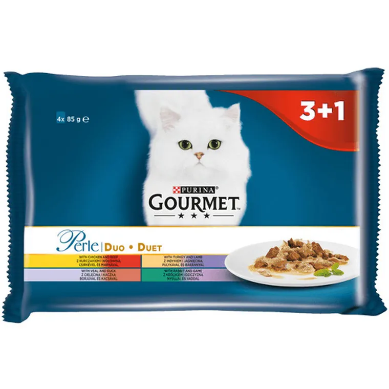 Purina, Gourmet, Perle Duet, karma mokra dla kota, mięsny, 4-85 g