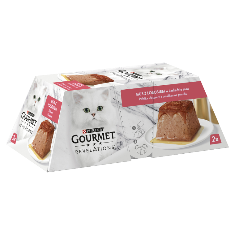 Purina, Gourmet, Revelations, karma mokra dla kota, mus łosoś, 2-57g
