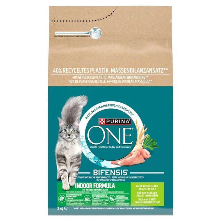 Purina, One, Indoor, indyk, karma sucha dla kotów, 3 kg