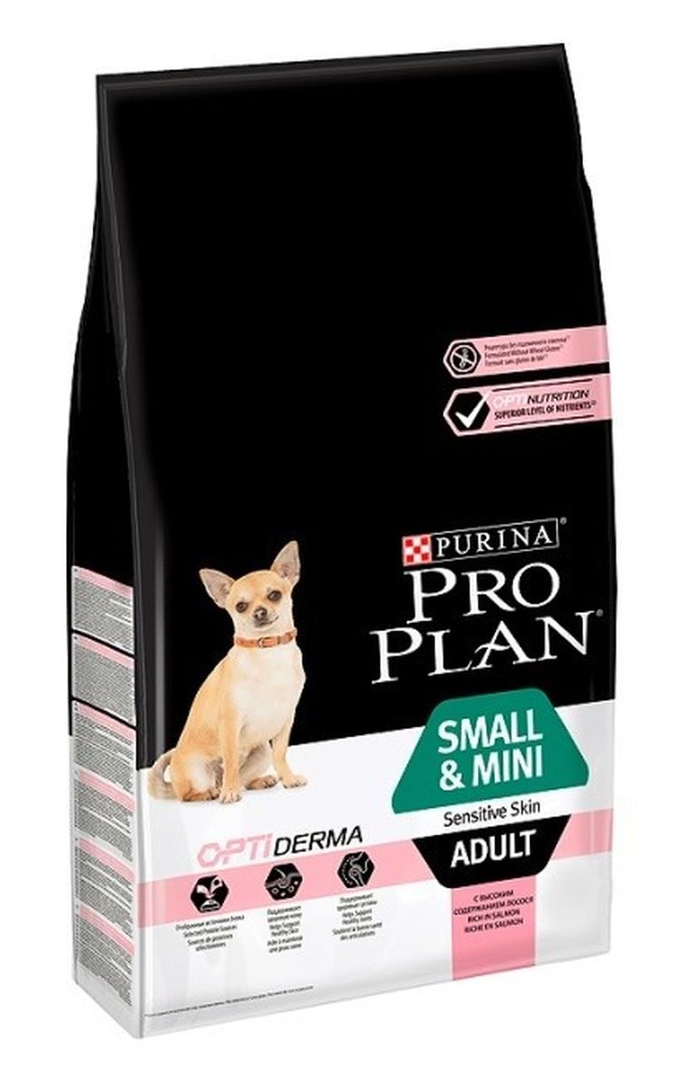 Purina Pro Plan, Adult Small/Mini, Sensitive Skin OptiDerma, łosoś, karma sucha dla psa, 7 kg