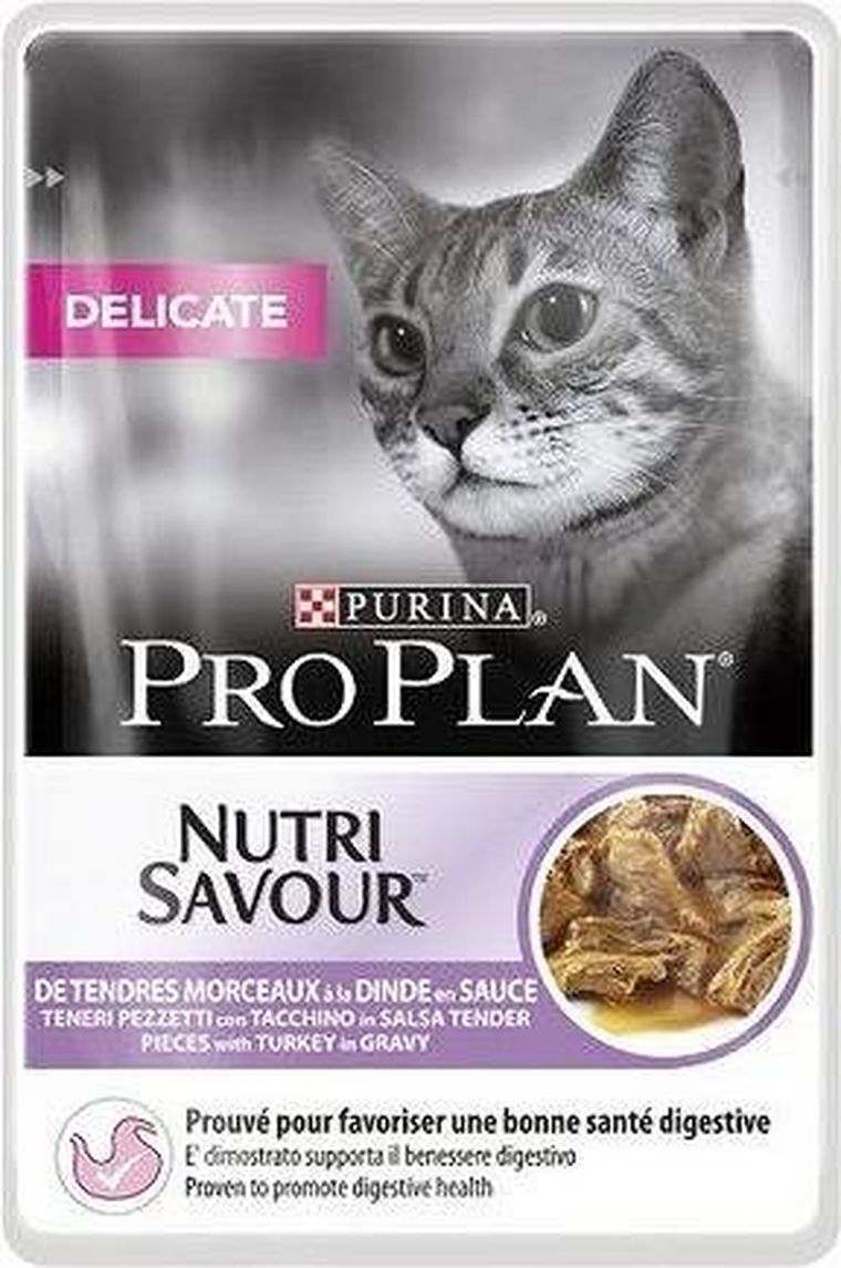 Purina Pro Plan, Cat Delicate, karma dla kota, indyk, saszetka, 85g