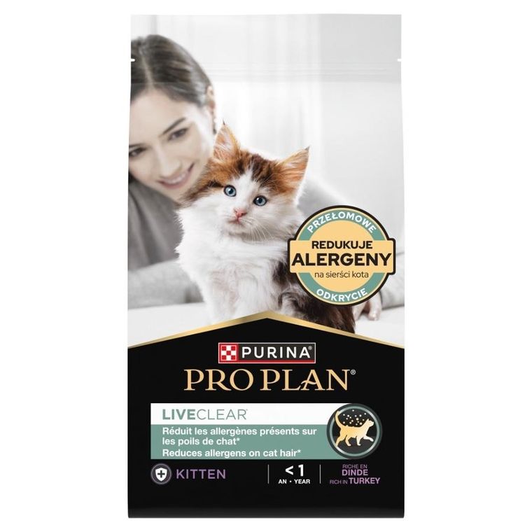 Purina Pro Plan, Liveclear Kitten, bogata w indyka, 1,4 kg