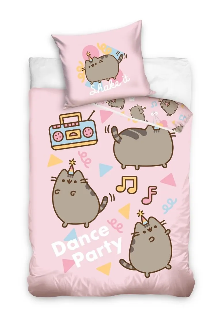 Pusheen, 2-częściowy komplet pościeli bawełnianej, 140-200 cm