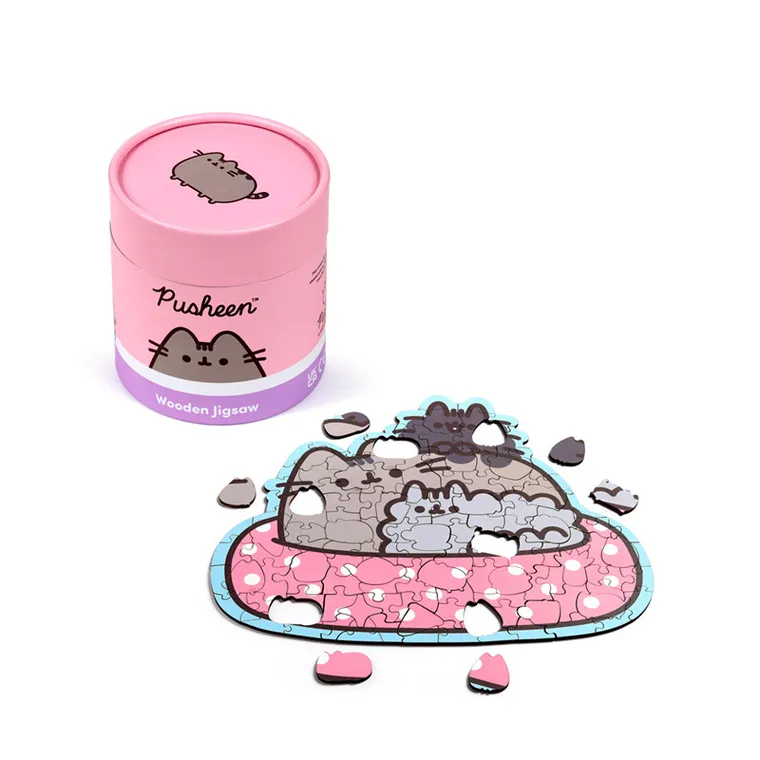 Pusheen, drewniane puzzle konturowe, 130 elementów