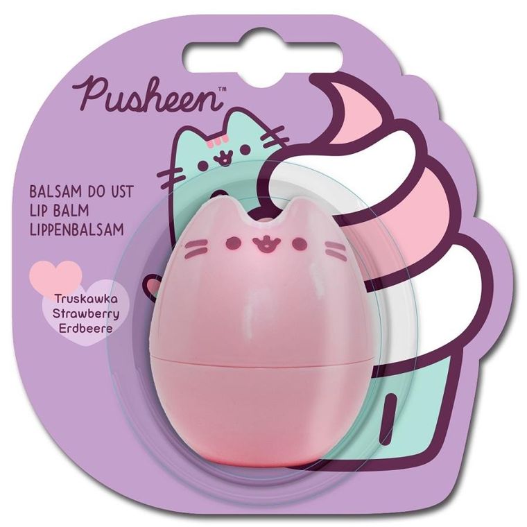 Pusheen, Lipbalm 3D, balsam do ust, truskawka, 4g