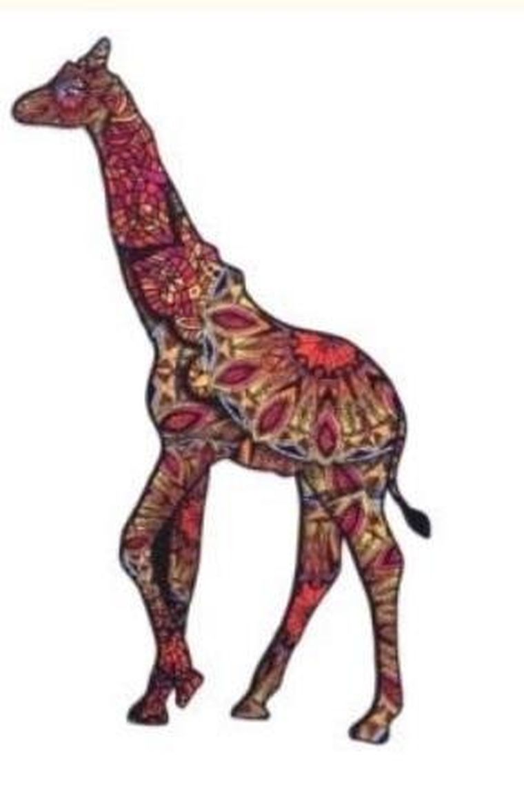 PuzzleOK, Cętkowana żyrafa, puzzle drewniane, eko, A4, 55 elementów