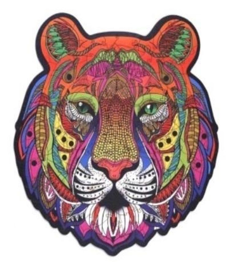 PuzzleOK, Majestatyczny tygrys, puzzle drewniane, eko, A4, 66 elementów