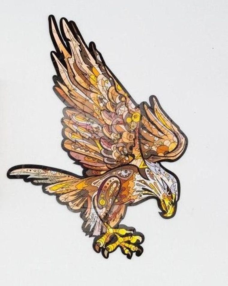 PuzzleOK, Orzeł karpacki, puzzle drewniane, eko, A4, 68 elementów