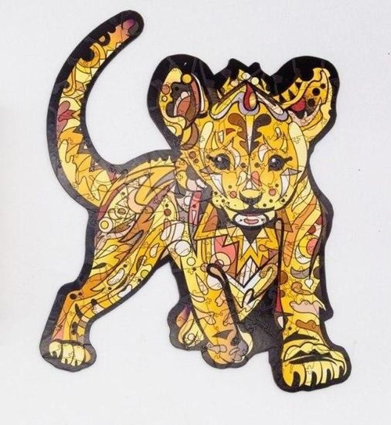 PuzzleOK, Simba, puzzle drewniane, eko, A4, 78 elementów