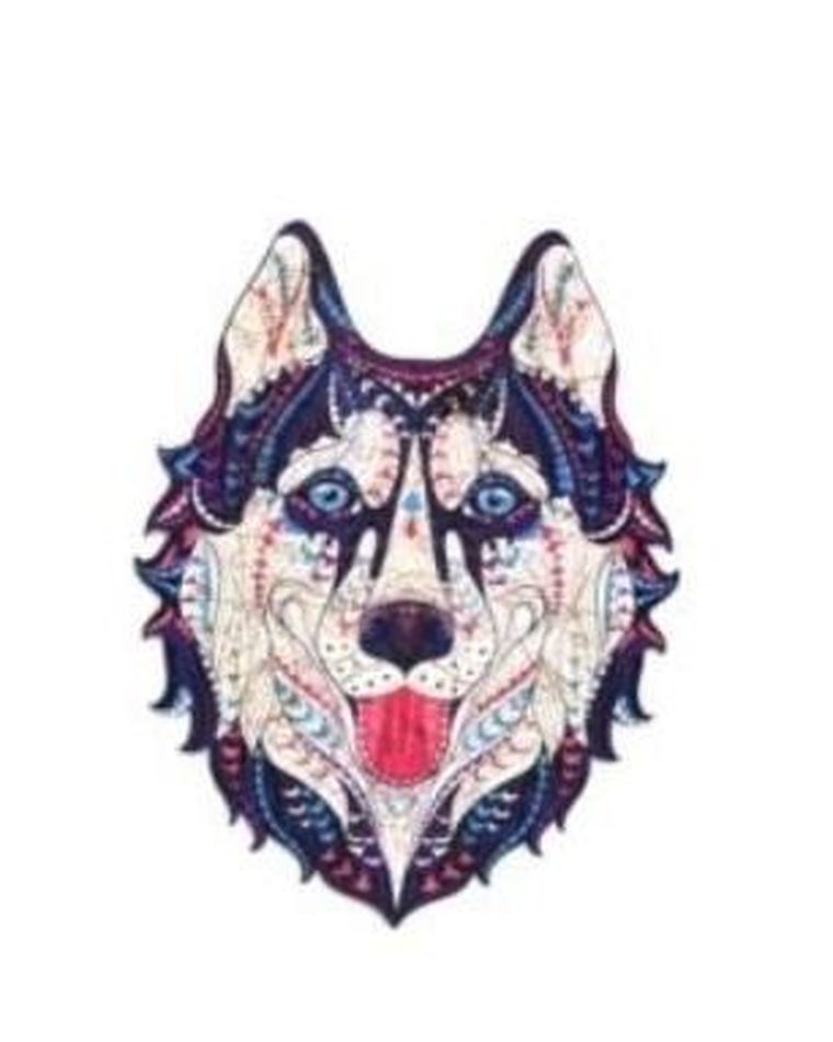 PuzzleOK, Śnieżny husky, puzzle drewniane, eko, A4, 73 elementy