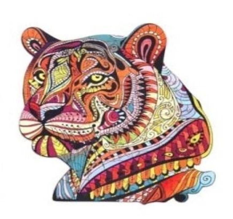 PuzzleOK, Tajemniczy tygrys, puzzle drewniane, eko, A4, 73 elementy