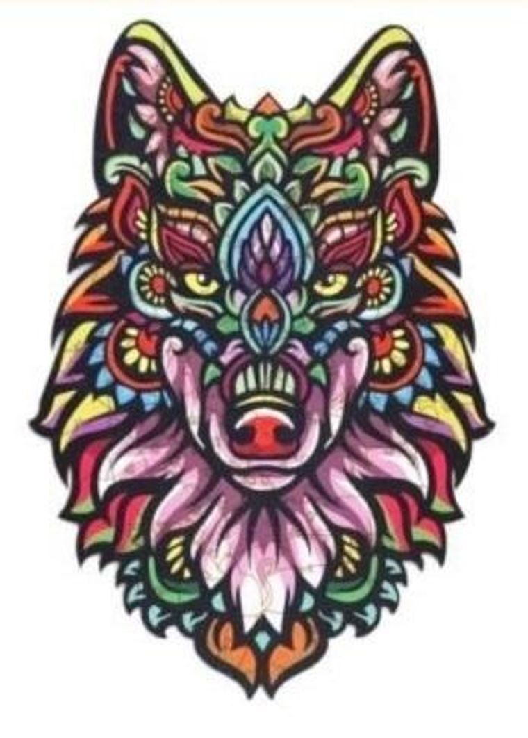 PuzzleOK, Tajemniczy wilk, puzzle drewniane, eko, A4, 73 elementy