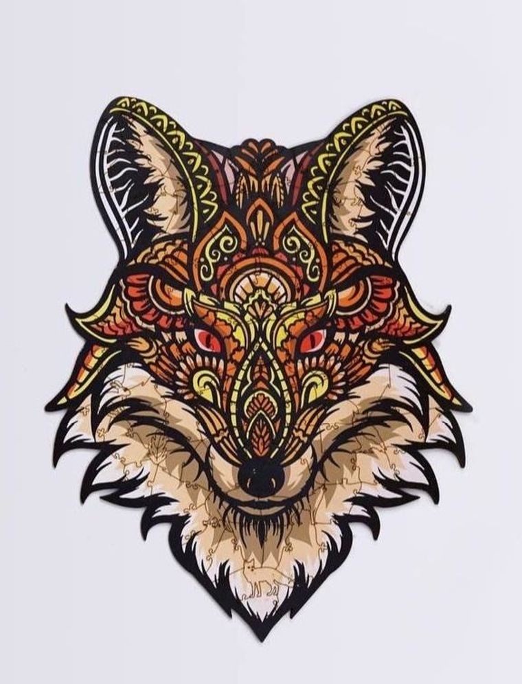 PuzzleOK, Zaczarowany lis, puzzle drewniane, eko, A4, 70 elementów