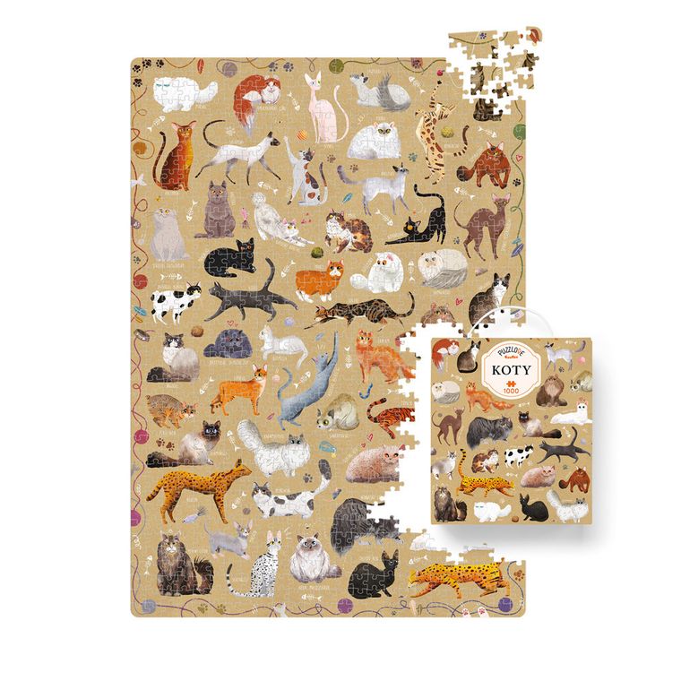 Puzzlove, CzuCzu, Koty, puzzle, 1000 elementów