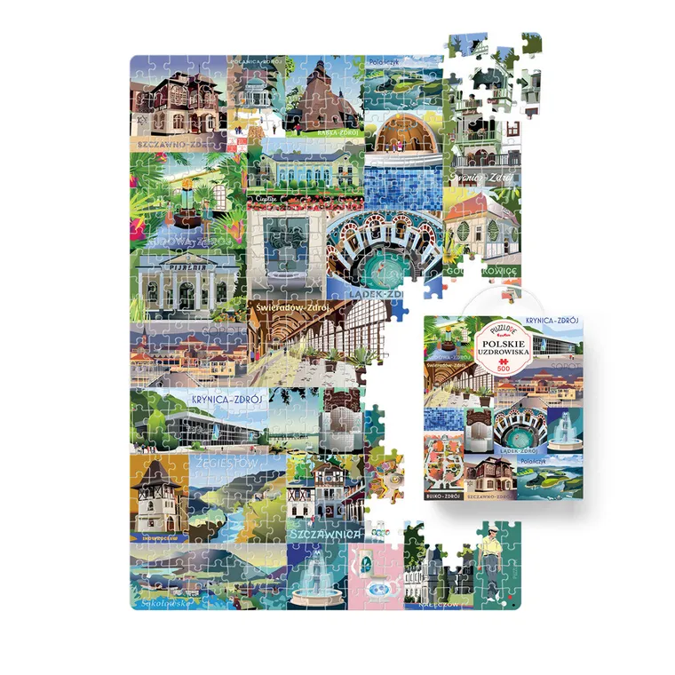 Puzzlove, CzuCzu, Polskie uzdrowiska, puzzle, 500 elementów