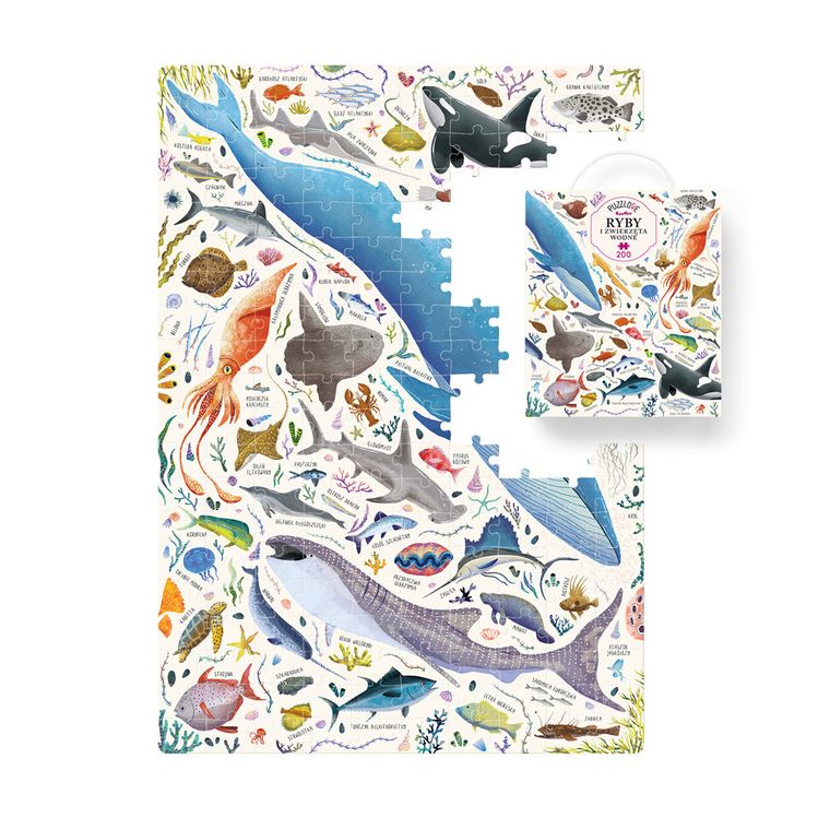 Puzzlove, CzuCzu, Ryby i zwierzęta wodne, puzzle, 200 elementów