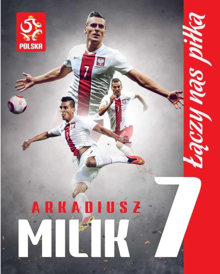 PZPN, Milik, plakat kibica, 40-50 cm