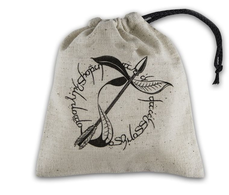 Q-Workshop, sakiewka na kości Basic, Elficka, beżowo-czarna