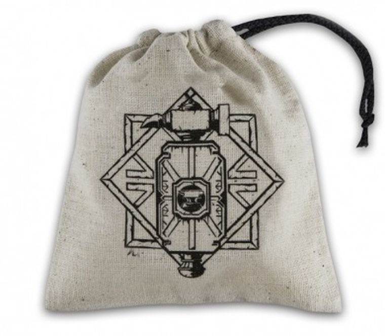 Q-Workshop, sakiewka na kości Basic, Krasnoludzka, beżowo-czarna