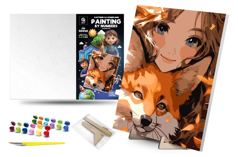 Qbee, malowanie po numerach, Dobre dusze, 30-40 cm