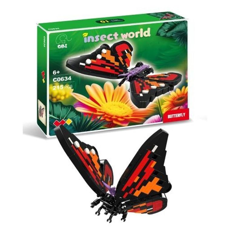 QBI, Insekty, Motyl, klocki konstrukcyjne, 215 elementów