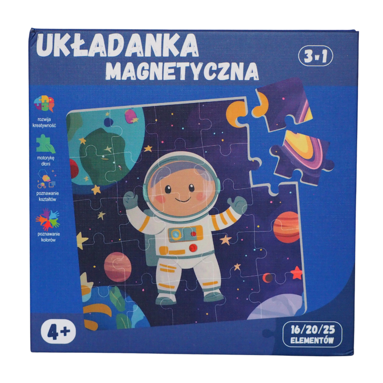 QBI, Kosmos, puzzle magnetyczne, 16+20+25 elementów