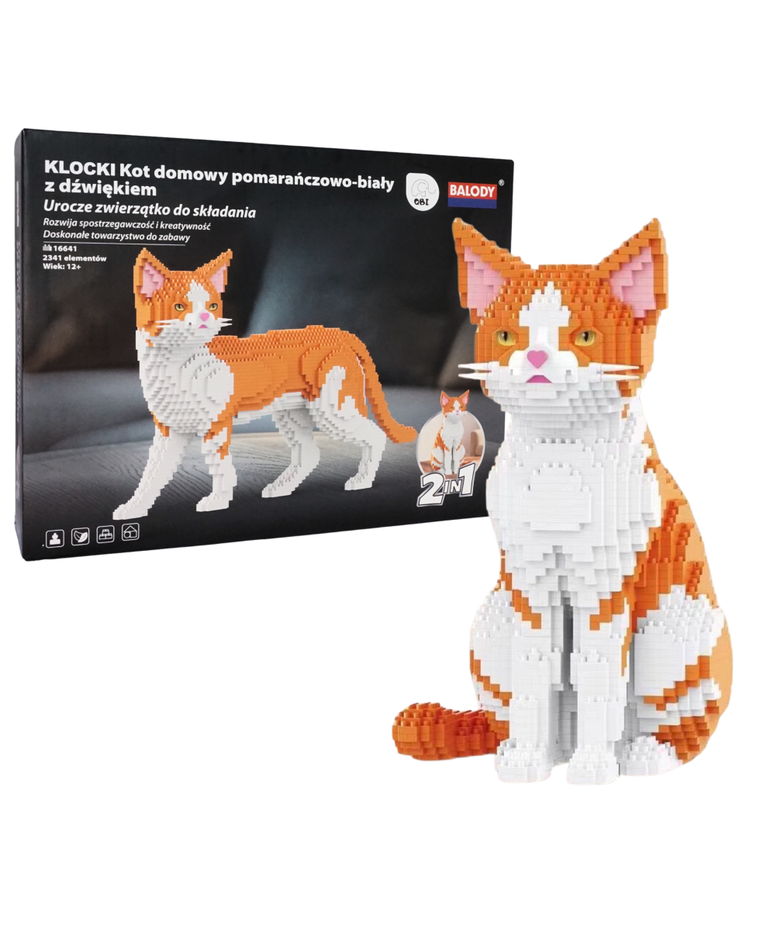 QBI, Kot 2w1 z dźwiękiem, klocki konstrukcyjne, 2341 elementów